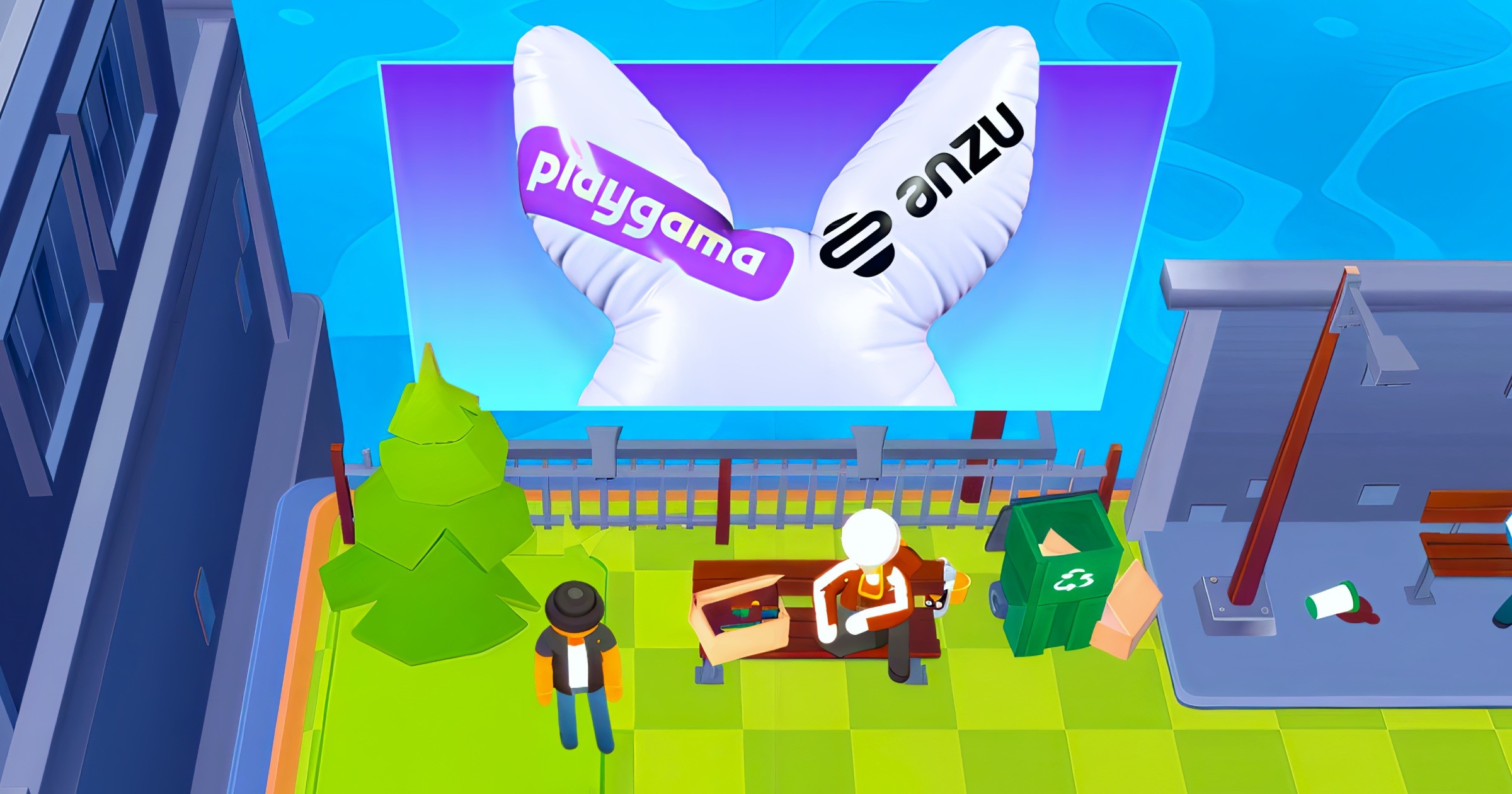 Anzu native in-game ads integrated via Playgama